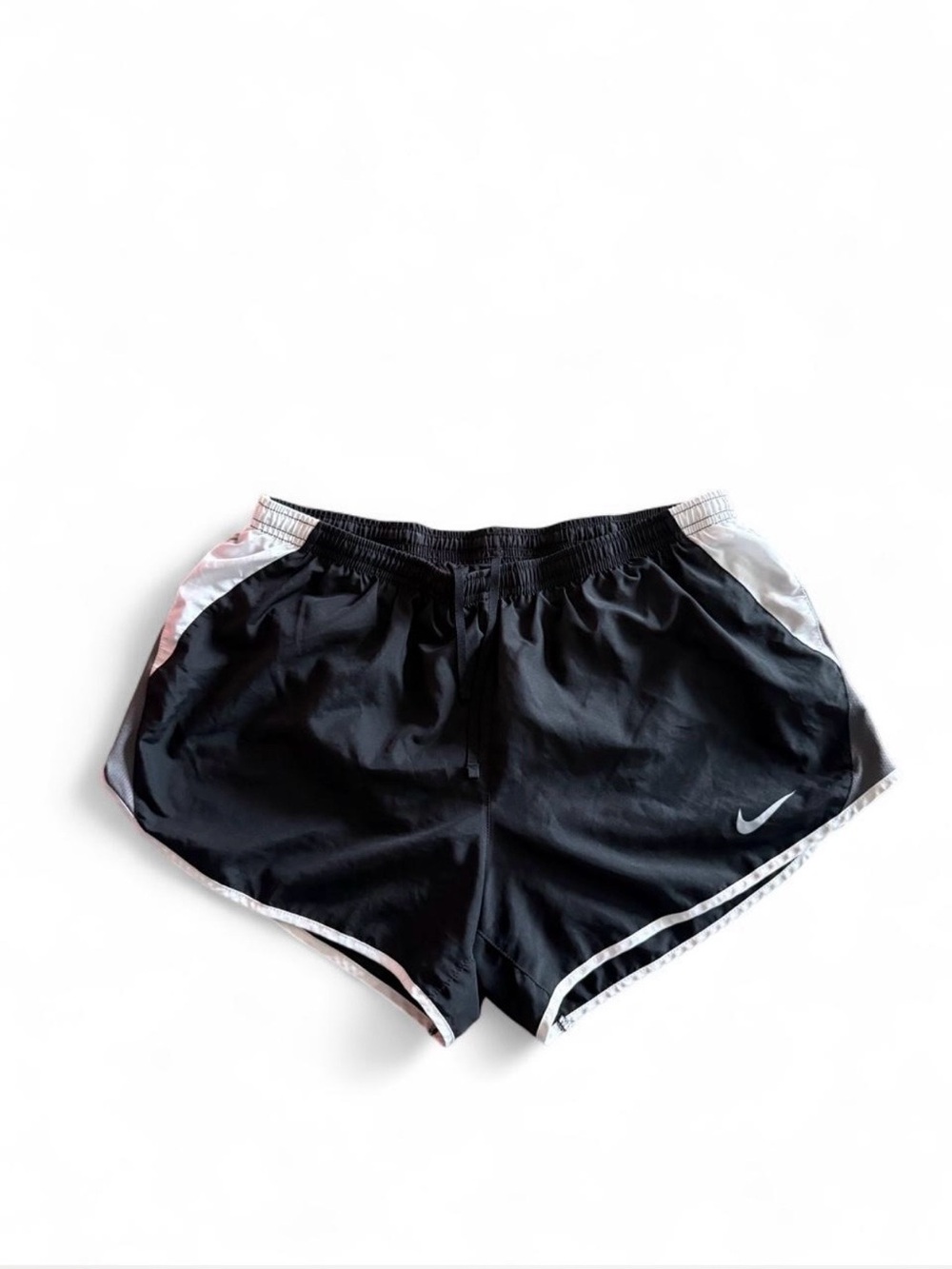 Nike Women's Black Athletic Shorts with White Accents